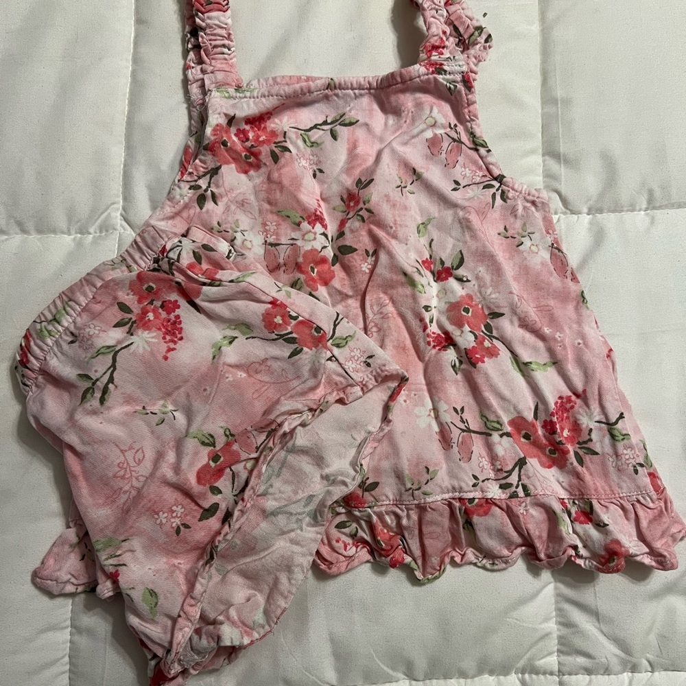 Vince Camuto Girls Floral Tank Top & Shorts Set Size 7 Pink Summer Outfit - Picture 4 of 8
